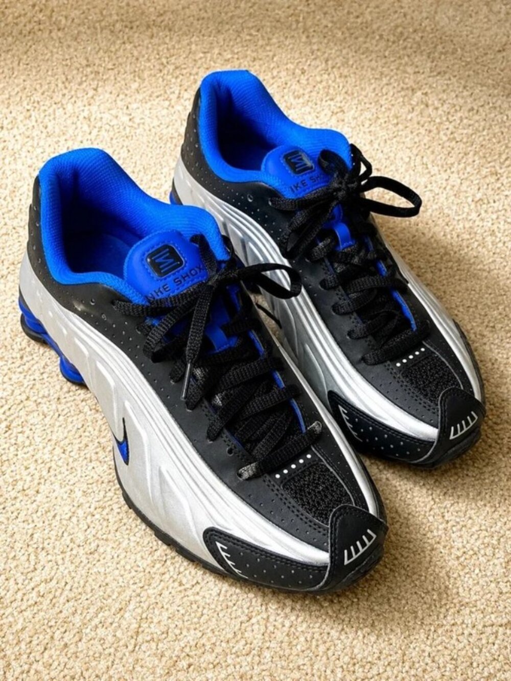Nike Shox R4 - Metallic Silver Black Racer Blue🔥💙